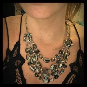 Silver costume jewelry necklace